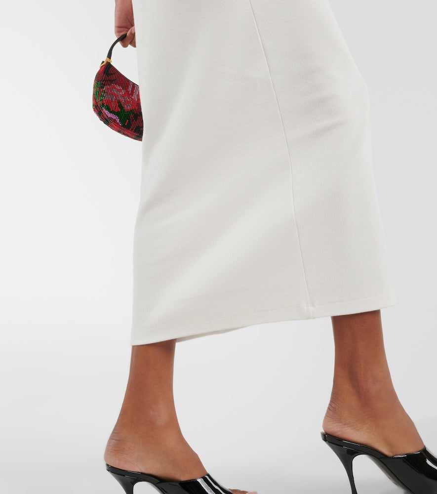 Magda Butrym Crochet-trimmed cotton midi dress