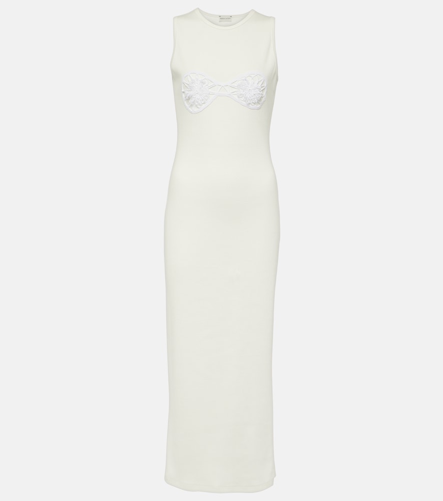 Magda Butrym Crochet-trimmed cotton midi dress. Magda Butrym 钩边棉质中长连衣裙