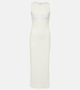 Magda Butrym Crochet-trimmed cotton midi dress