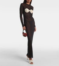 Magda Butrym Crochet-trimmed jersey maxi dress