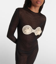 Magda Butrym Crochet-trimmed jersey maxi dress
