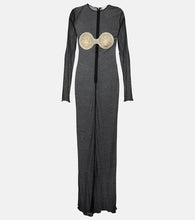 Magda Butrym Crochet-trimmed jersey maxi dress