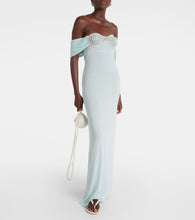 Magda Butrym Crochet-trimmed off-shoulder maxi dress