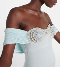 Magda Butrym Crochet-trimmed off-shoulder maxi dress
