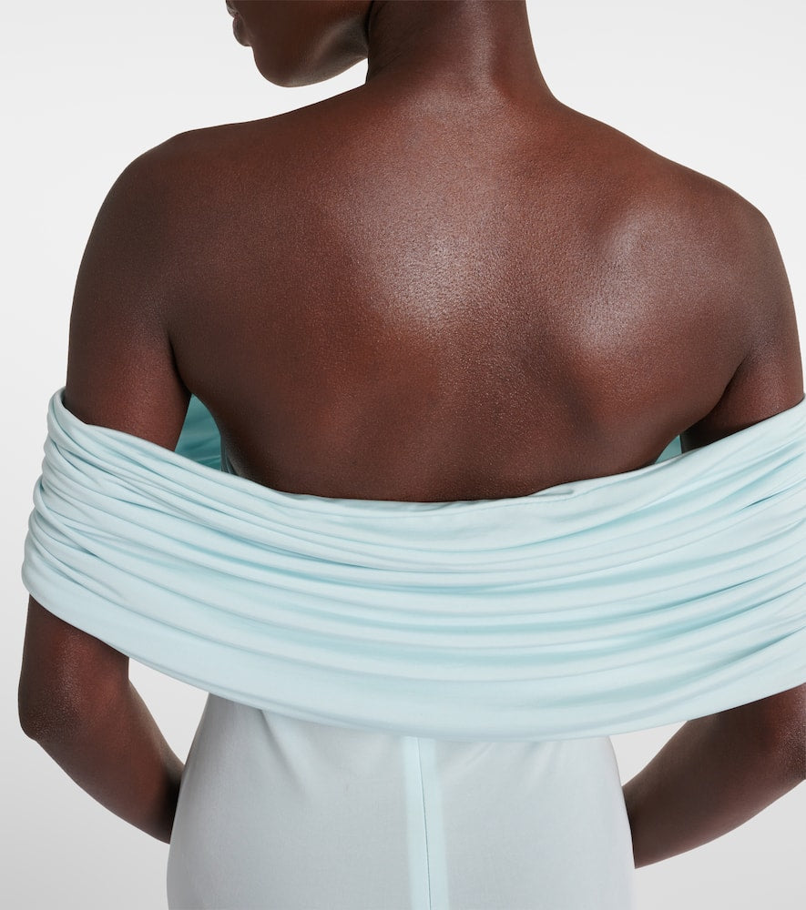 Magda Butrym Crochet-trimmed off-shoulder maxi dress