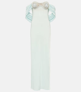Magda Butrym Crochet-trimmed off-shoulder maxi dress