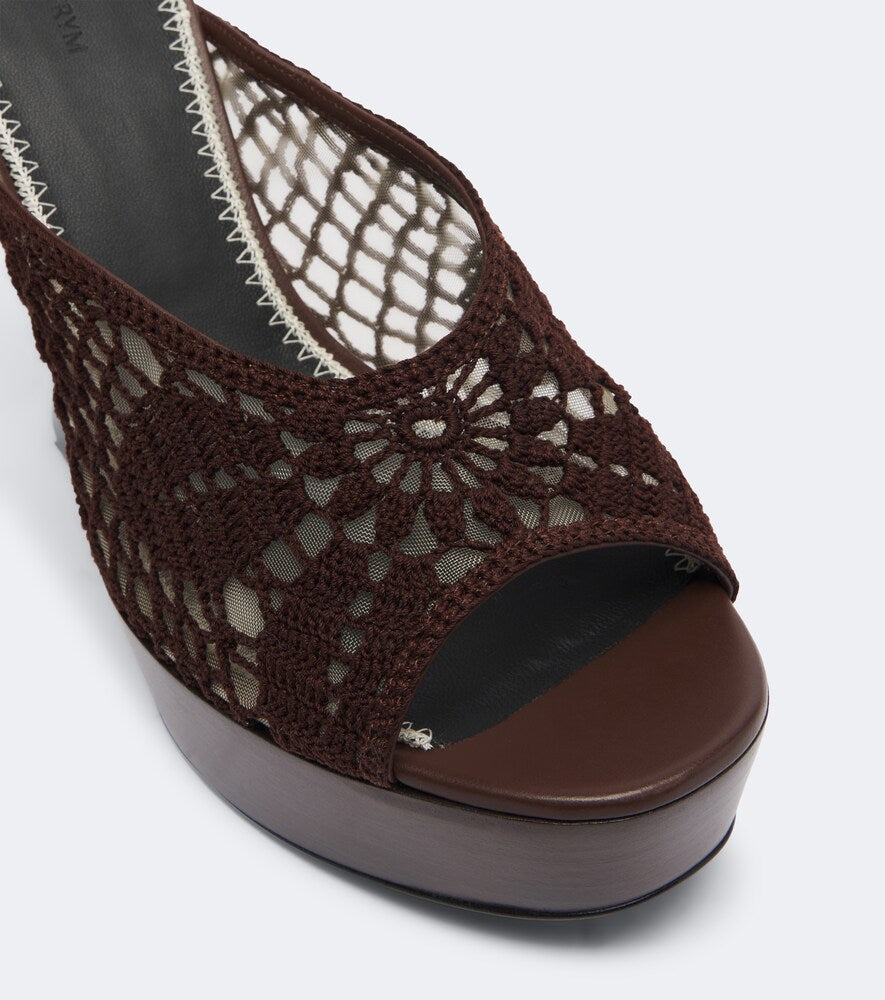 Magda Butrym Crochet wedge mules
