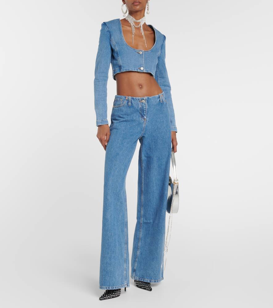 Magda Butrym Cropped denim top