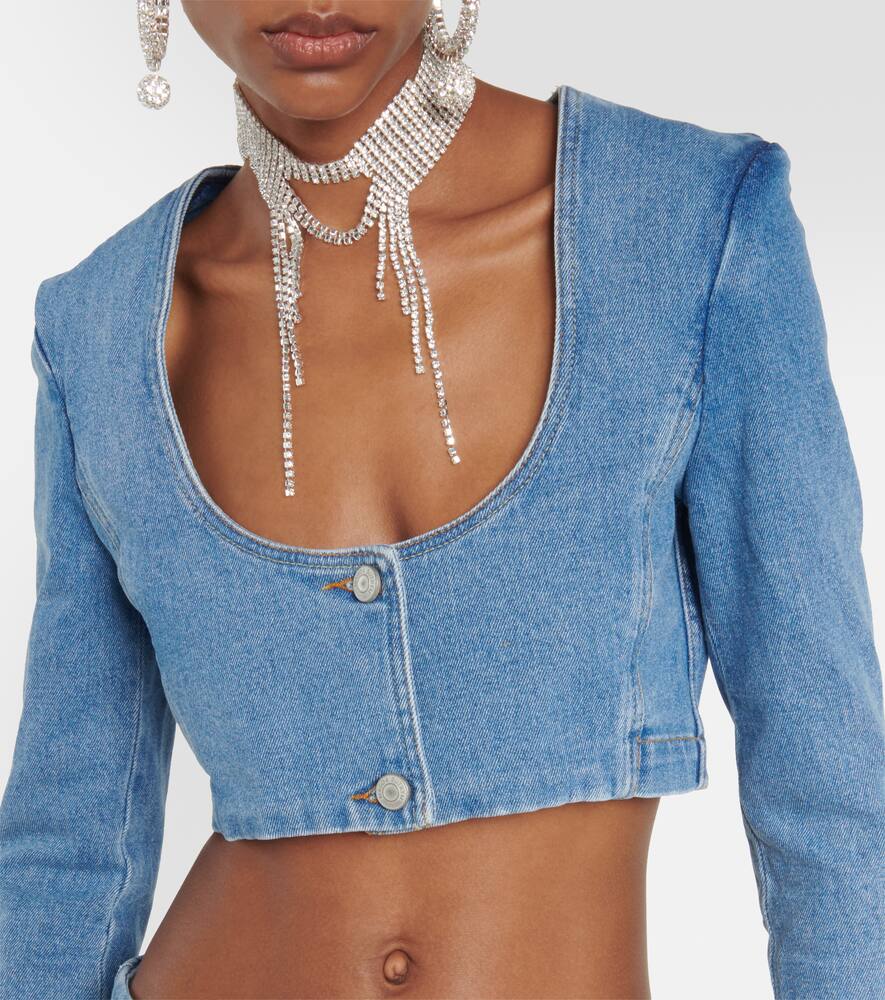 Magda Butrym Cropped denim top