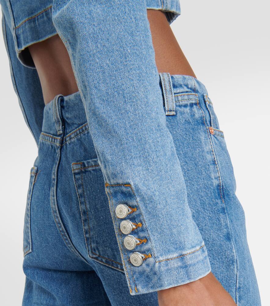 Magda Butrym Cropped denim top