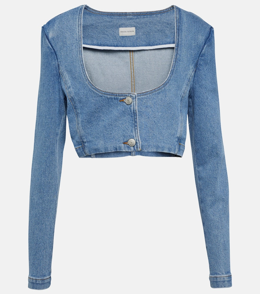 Magda Butrym Cropped denim top