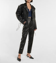 Magda Butrym Cropped leather biker jacket