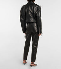 Magda Butrym Cropped leather biker jacket