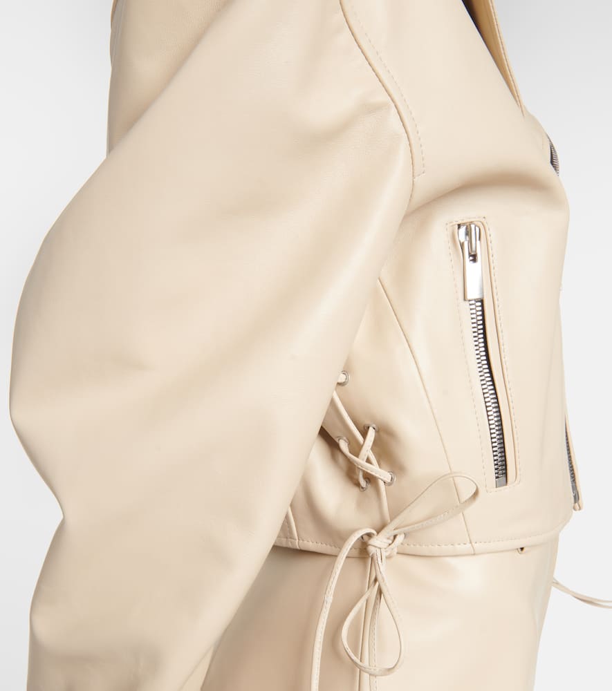 Magda Butrym Cropped leather biker jacket