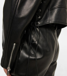 Magda Butrym Cropped leather biker jacket