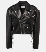 Magda Butrym Cropped leather biker jacket