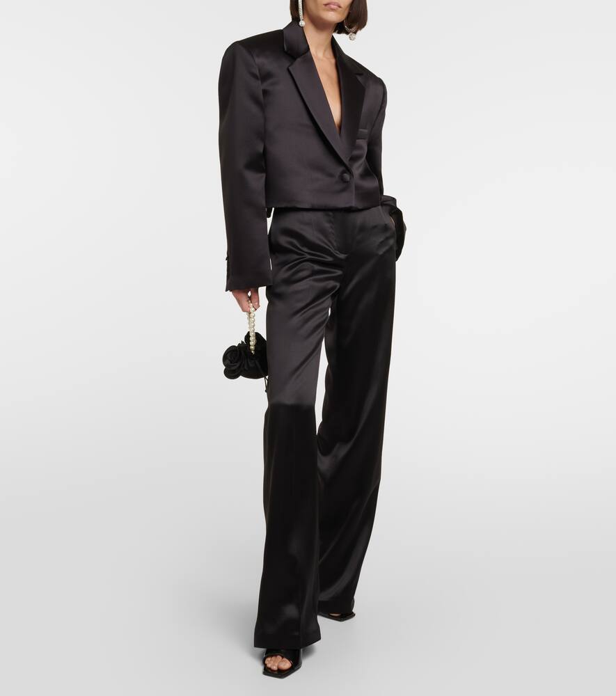 Magda Butrym Cropped silk and wool blazer