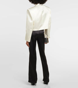 Magda Butrym Cropped silk and wool blazer