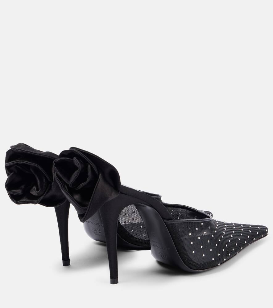 Magda Butrym Crystal-embellished mesh pumps