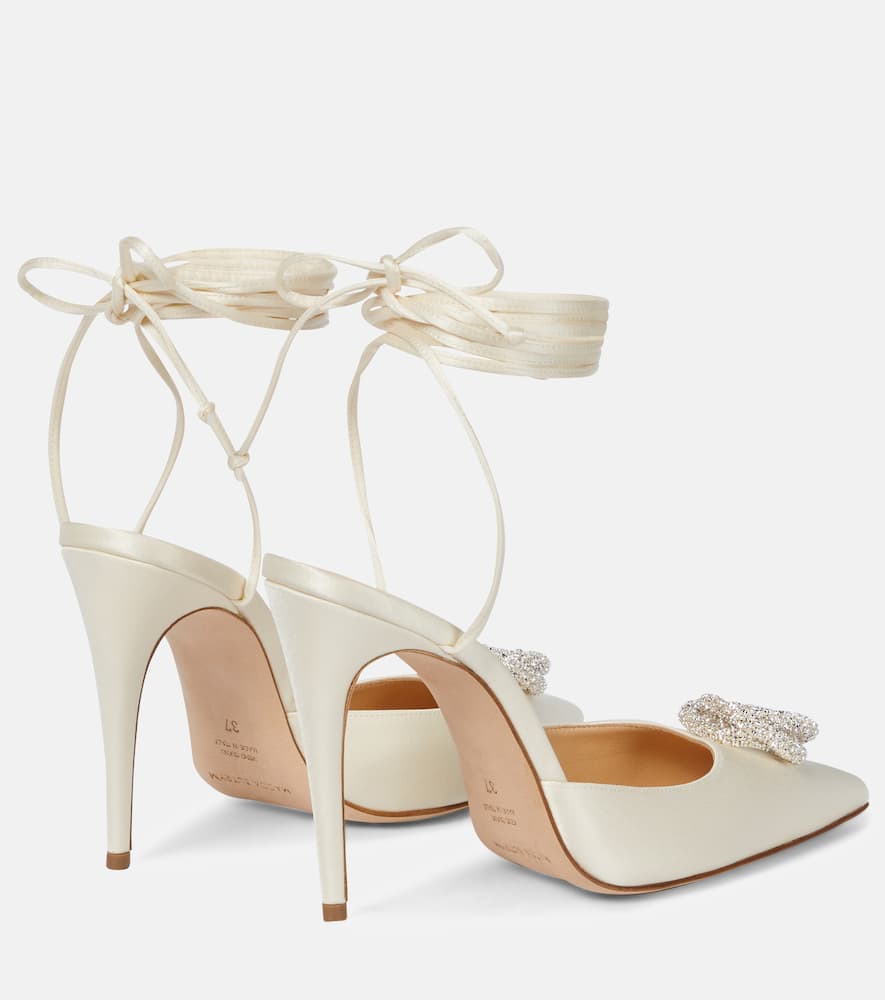 Magda Butrym Crystal-embellished satin pumps