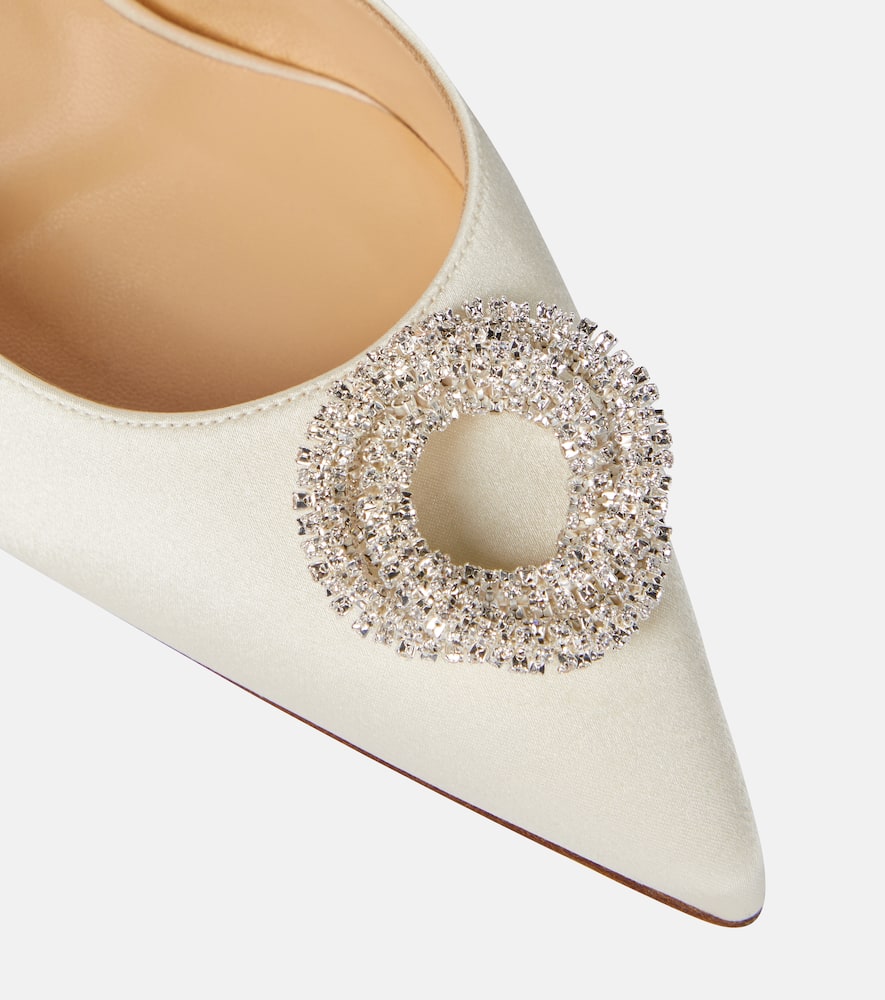 Magda Butrym Crystal-embellished satin pumps