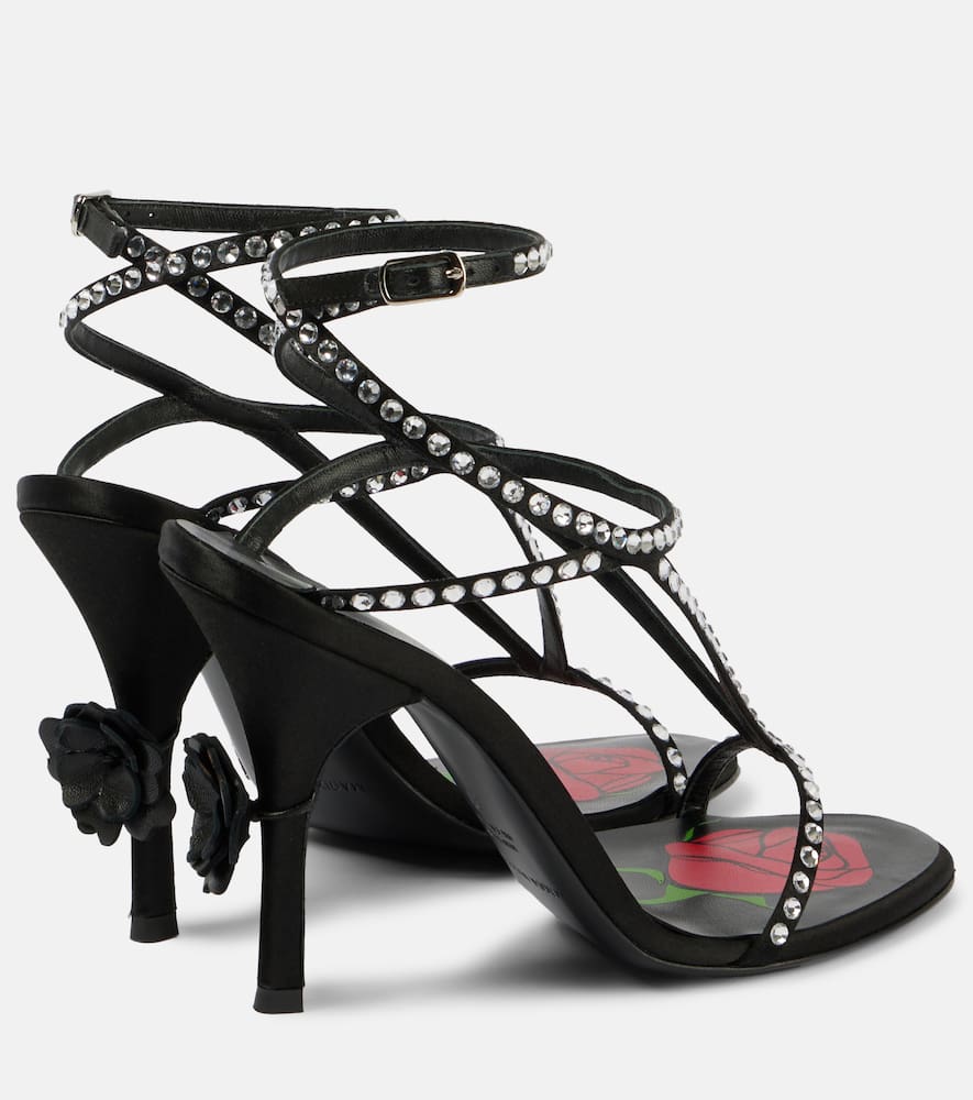 Magda Butrym Crystal-embellished satin sandals