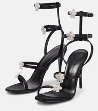 Magda Butrym Crystal-embellished satin sandals