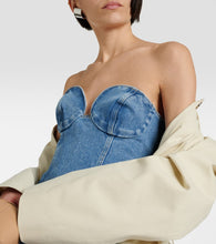 Magda Butrym Denim corset dress