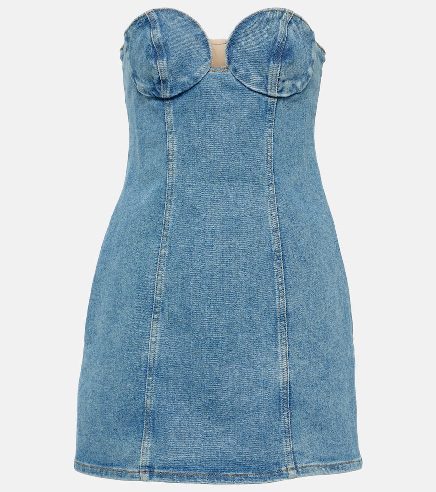 Magda Butrym Denim corset dress. Magda Butrym 牛仔束身连衣裙