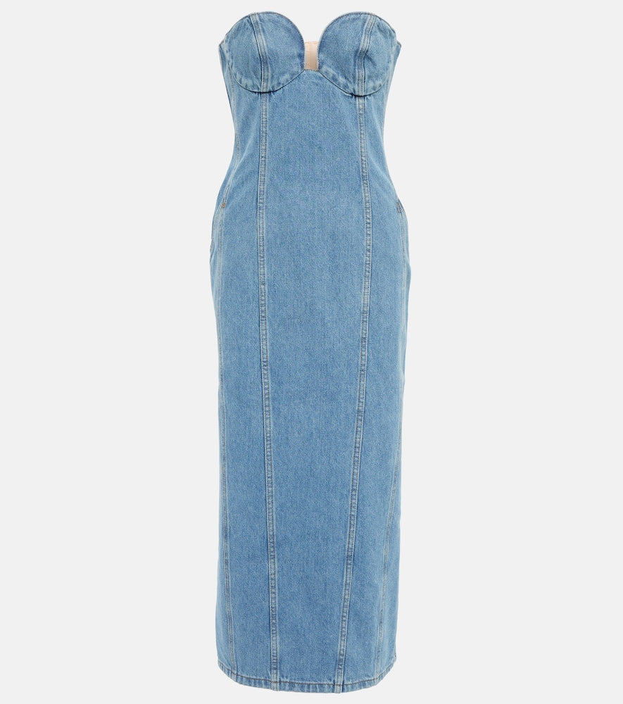 Magda Butrym Denim midi dress. Magda Butrym 牛仔中长连衣裙