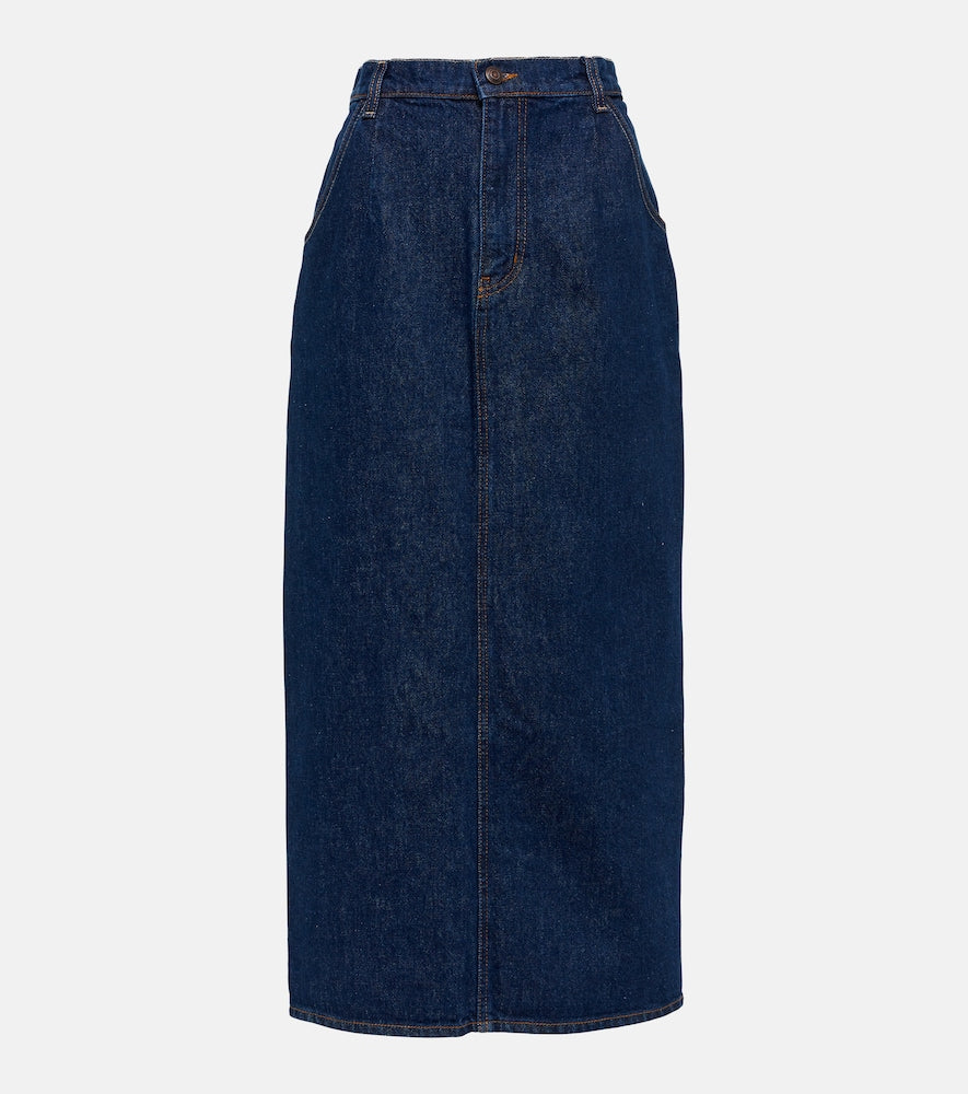 Magda Butrym Denim midi skirt - Magda Butrym 牛仔中长裙