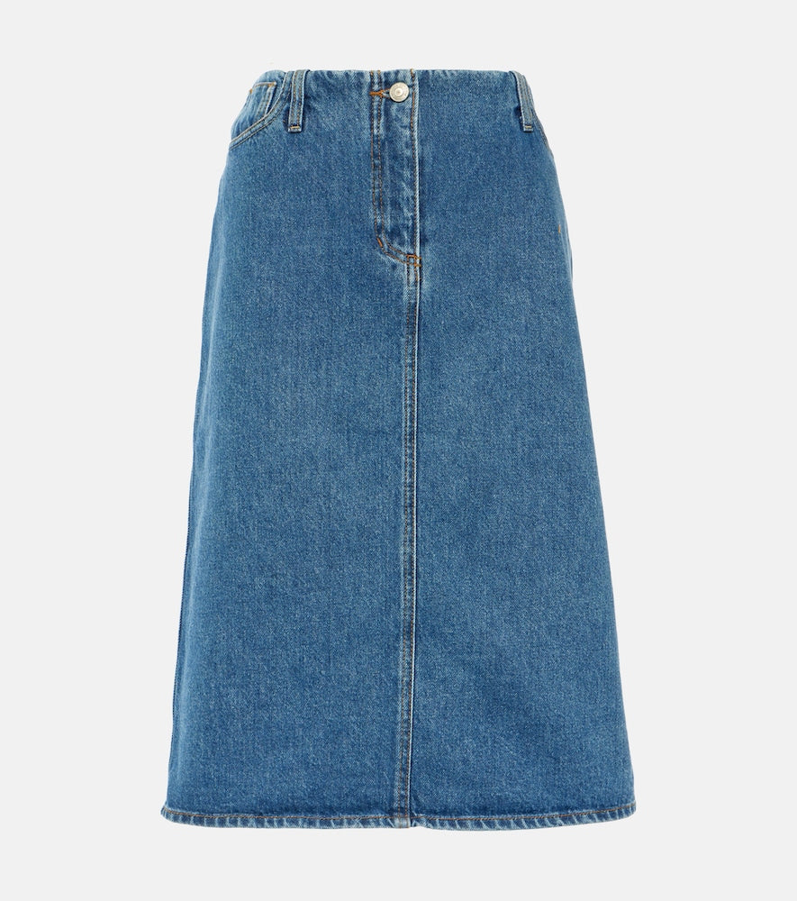 Magda Butrym Denim midi skirt - Magda Butrym 牛仔中长裙