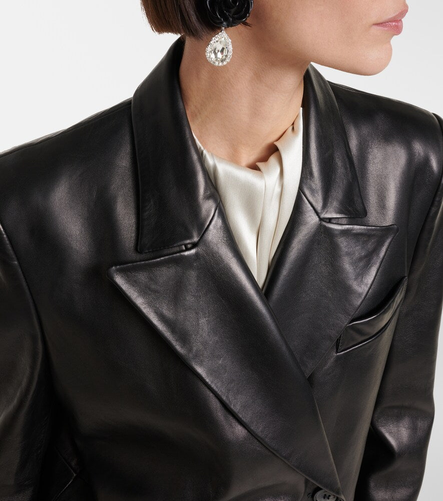 Magda Butrym Double-breasted leather coat