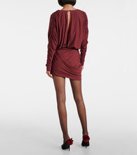 Magda Butrym Draped floral-appliqu√É¬© jersey minidress