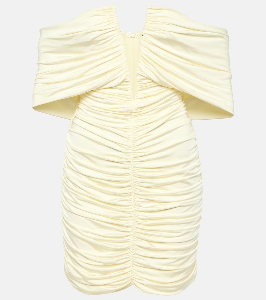 Magda Butrym Draped off-shoulder minidress. Magda Butrym 露肩垂褶迷你连衣裙