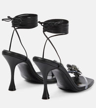 Magda Butrym Embellished leather and PVC sandals