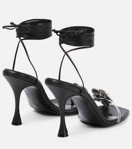 Magda Butrym Embellished leather and PVC sandals