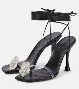 Magda Butrym Embellished leather and PVC sandals