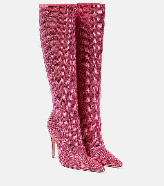 Magda Butrym Embellished leather knee-high boots