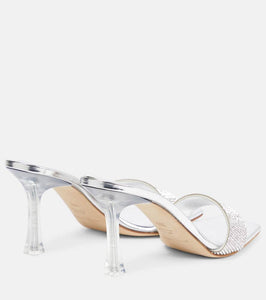 Magda Butrym Embellished leather-trimmed PVC mules