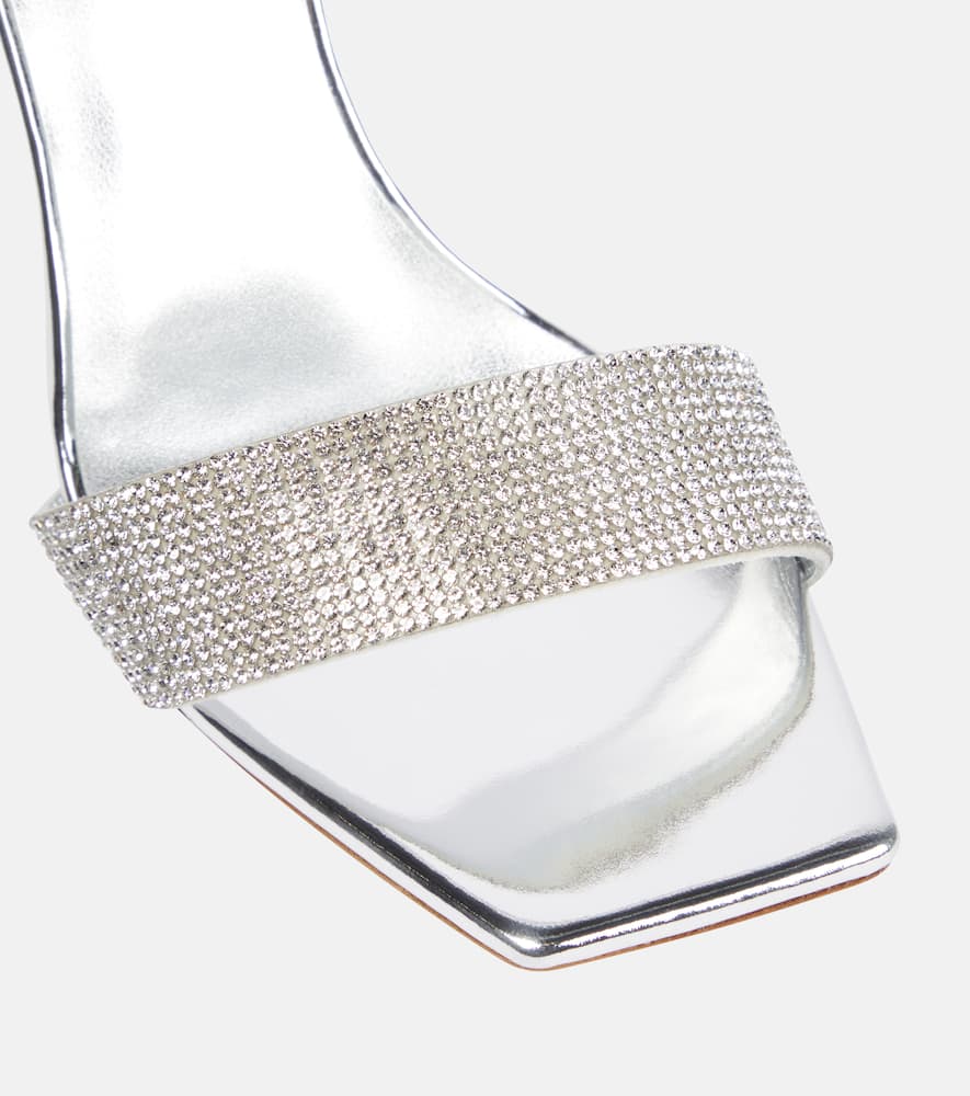 Magda Butrym Embellished leather-trimmed PVC mules