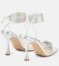 Magda Butrym Embellished metallic leather sandals