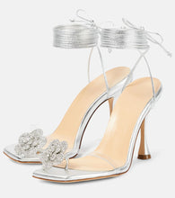 Magda Butrym Embellished metallic leather sandals