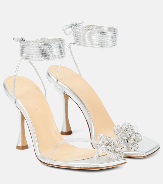 Magda Butrym Embellished metallic leather sandals