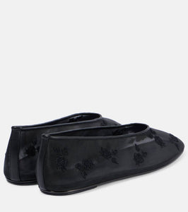 Magda Butrym Embroidered mesh ballet flats