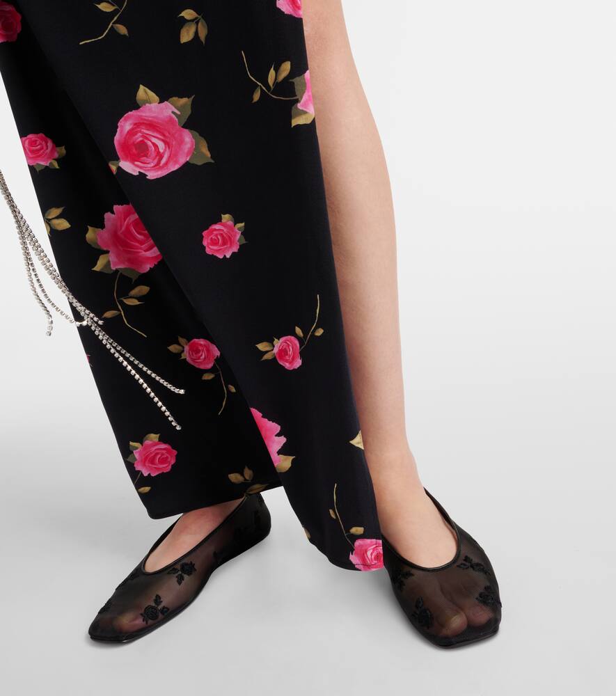 Magda Butrym Embroidered mesh ballet flats
