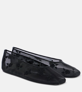 Magda Butrym Embroidered mesh ballet flats