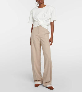 Magda Butrym Embroidered shearling ballet flats