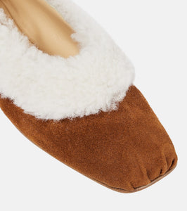 Magda Butrym Embroidered shearling ballet flats