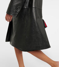 Magda Butrym Faux fur-trimmed leather coat